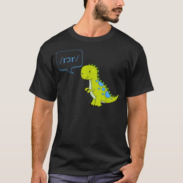 Cute Dinosaur SLP Phonetic CCC-SLP Early Intervent T-Shirt (Front)