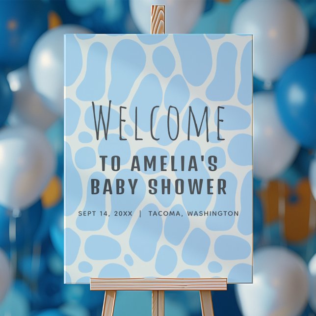 Cute Dinosaur Spots Boy Baby Welcome Sign (Creator Uploaded)
