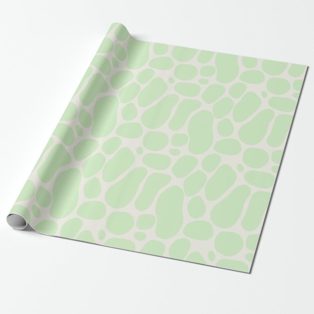 Cute Dinosaur Spots Neutral Baby shower  Wrapping Paper (Unrolled)
