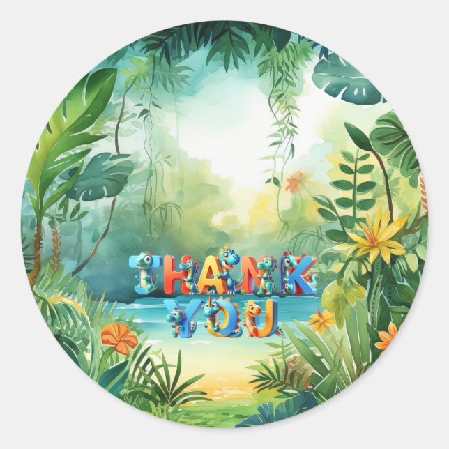 Cute Dinosaur Sticker (Front)