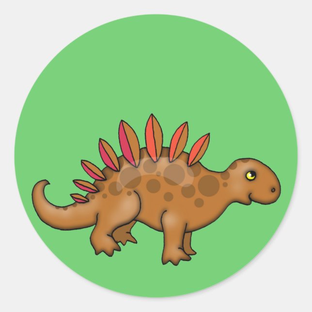 Cute Dinosaur Sticker for Kids (Front)