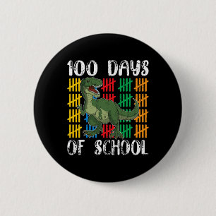 Cute Dinosaur Student Boys Kids Gift 100 Days Of S 6 Cm Round Badge