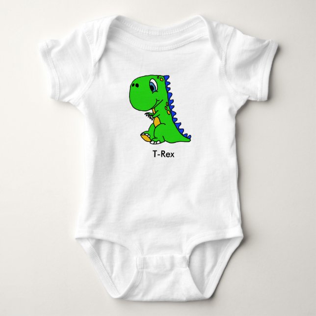 Cute Dinosaur T-Rex Kids Shirt (Front)