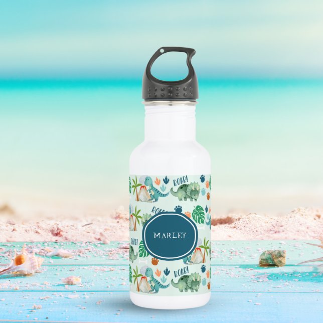 Cute Dinosaur T Rex Triceratops Kids  532 Ml Water Bottle (Creator Uploaded)