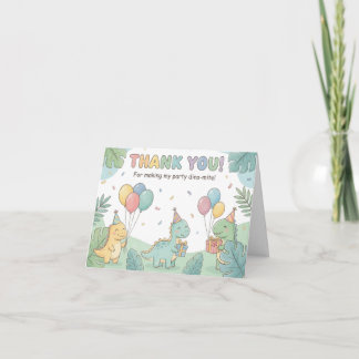 Cute Dinosaur Thank You Card