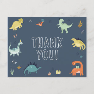 Cute Dinosaur Thank You Postcard