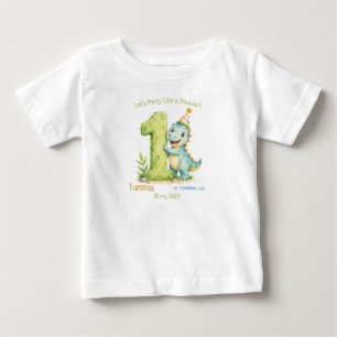Cute Dinosaur Themed Birthday Baby T-Shirt