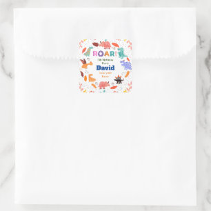 Cute Dinosaur themed birthday party Stickers