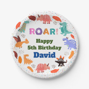 Cute Dinosaur themed birthday party tableware Pap Paper Plate