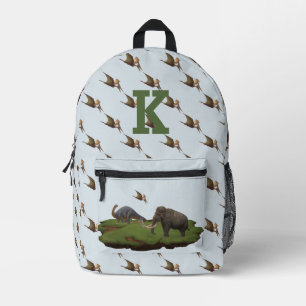 Cute Dinosaur Themed Printed Backpack