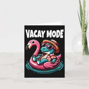 Cute Dinosaur Vacay Mode Funny Family Vacation Kid Card