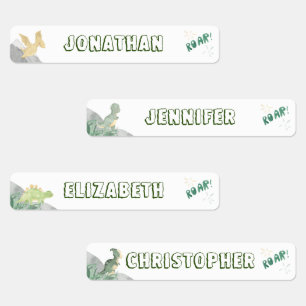 Cute Dinosaur Waterproof Name Set 1