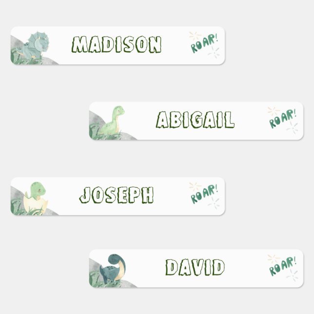 Cute Dinosaur Waterproof Name Set 2 (Group)