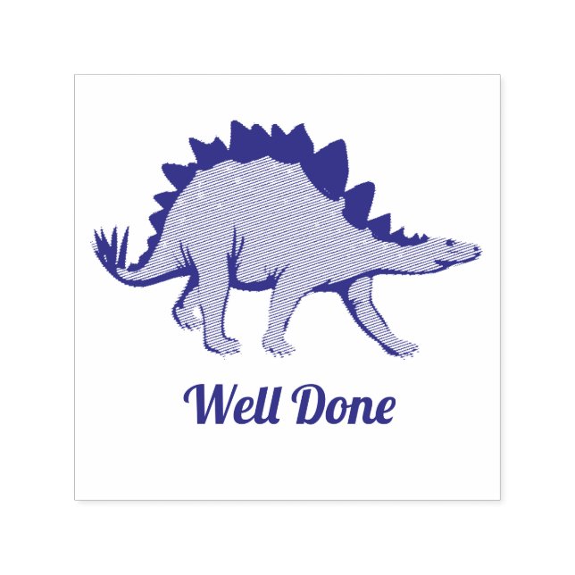Cute dinosaur Well Done teacher stamp (Design)