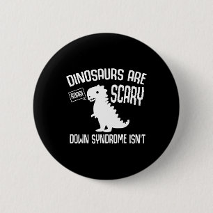 Cute Dinosaur World Down Syndrome Day Women Kids 6 Cm Round Badge