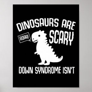 Cute Dinosaur World Down Syndrome Day Women Kids Poster