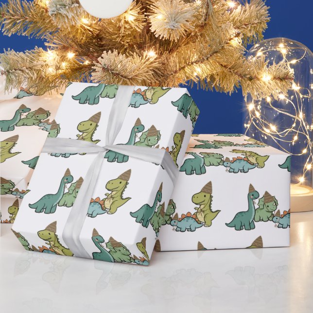 Cute Dinosaur Wrapping Paper (Holidays)