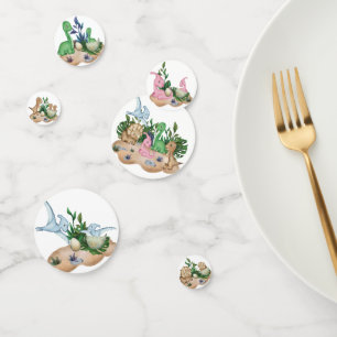 Cute Dinosaurs Baby Birthday Party Decor Confetti