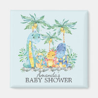 Cute Dinosaurs Baby Shower Favour  Magnet