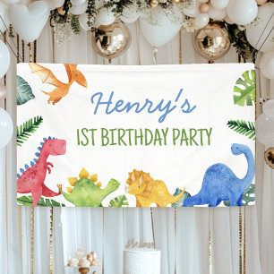 Cute Dinosaurs Birthday Banner