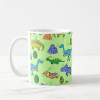 Cute Dinosaurs, Cartoon Style.
