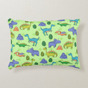 Cute Dinosaurs, Cartoon Style. Decorative Cushion