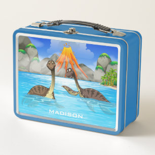 Cute Dinosaurs custom name lunch boxes
