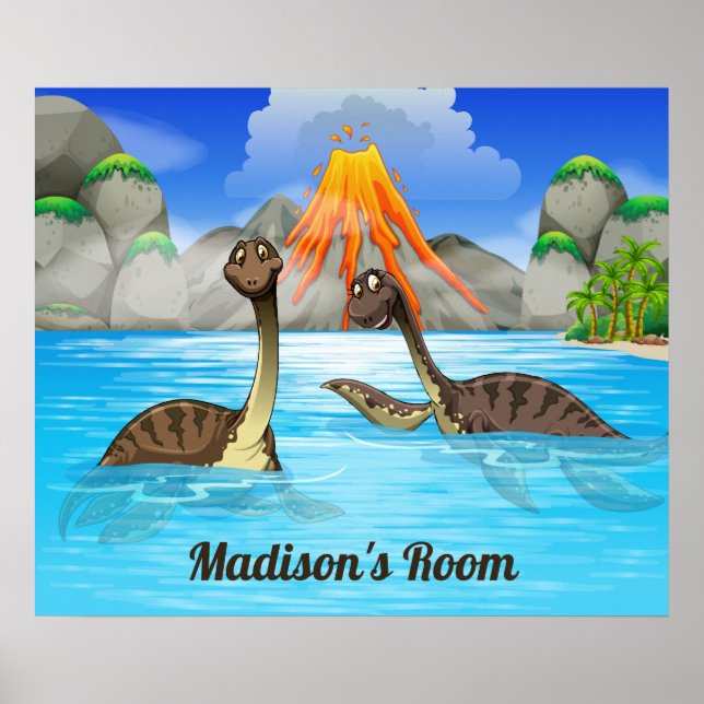 Cute Dinosaurs custom text poster (Front)