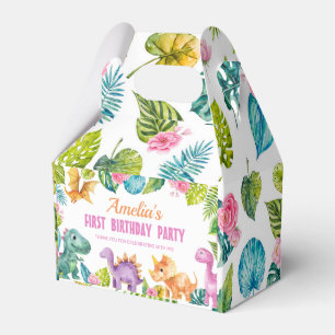 Cute Dinosaurs Girl Birthday Favour Box