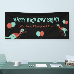 Cute Dinosaurs kid's Birthday Banner