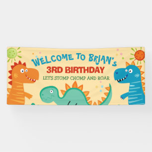  Cute Dinosaurs kid's Birthday Banner