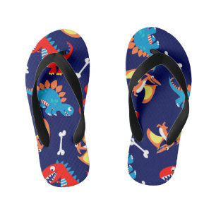 Cute dinosaurs. kid's flip flops