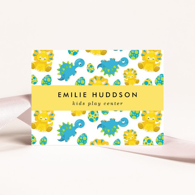Cute Dinosaurs, Kids Play Centre, Activity Centre Business Card (Creator Uploaded)