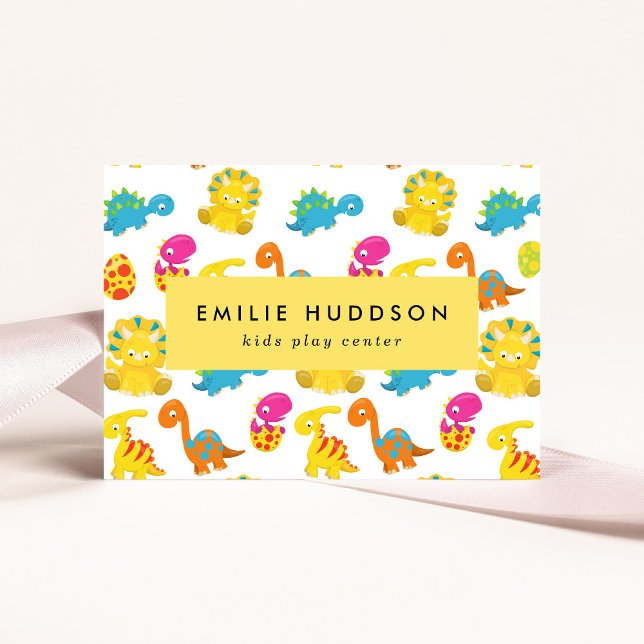 Cute Dinosaurs, Kids Play Centre, Activity Centre Business Card (Creator Uploaded)