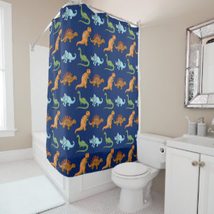 Cute Dinosaurs Pattern For Kids Shower Curtain