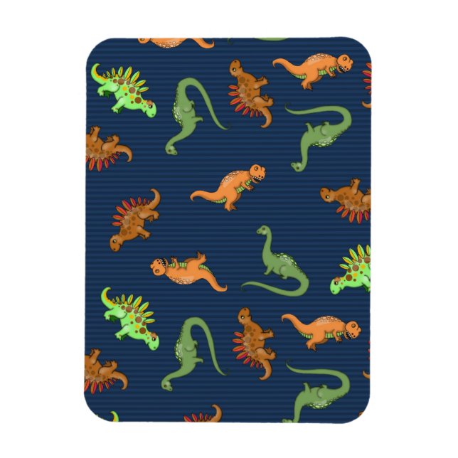 Cute Dinosaurs Pattern Magnet (Vertical)