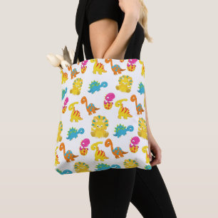 Cute Dinosaurs, Pattern Of Dinosaurs, Baby Dino Tote Bag