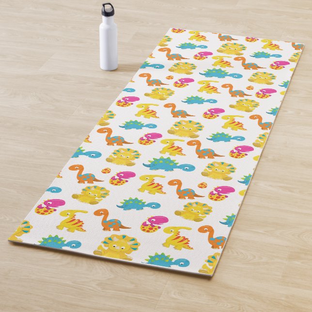 Cute Dinosaurs, Pattern Of Dinosaurs, Baby Dino Yoga Mat (In Situ)