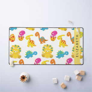 Cute Dinosaurs, Pattern Of Dinosaurs, Your Name Desk Mat