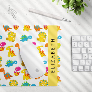 Cute Dinosaurs, Pattern Of Dinosaurs, Your Name Mouse Mat