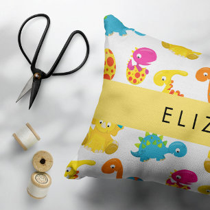 Cute Dinosaurs, Pattern Of Dinosaurs, Your Name Pillowcase