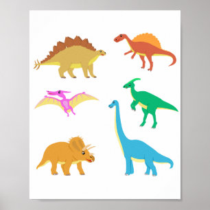 Cute Dinosaurs  Poster