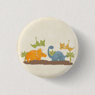 Cute Dinosaurs Prehistoric Wildlife 3 Cm Round Badge