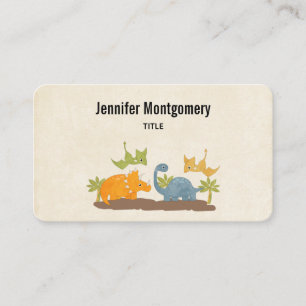 Cute Dinosaurs Prehistoric Wildlife Business Card