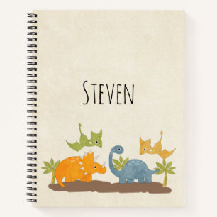 Cute Dinosaurs Prehistoric Wildlife Notebook