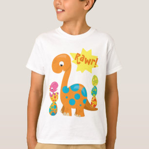 Cute Dinosaurs Rawr! Fun balancing coloured eggs T-Shirt