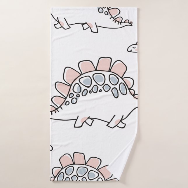 Cute dinosaurs seamless pattern bath towel (Bath Towel)