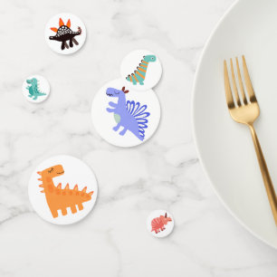 Cute Dinosaurs themed birthday party Confetti