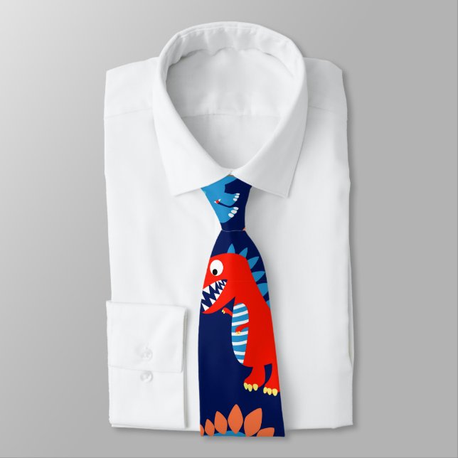 Cute dinosaurs tie (Tied)