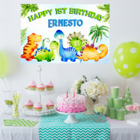 Cute dinosaurs toddler birthday party personalised